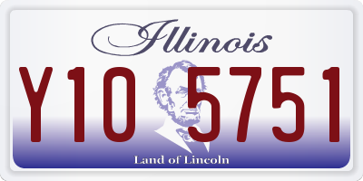 IL license plate Y105751