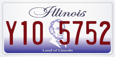 IL license plate Y105752
