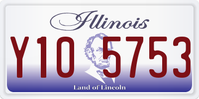 IL license plate Y105753