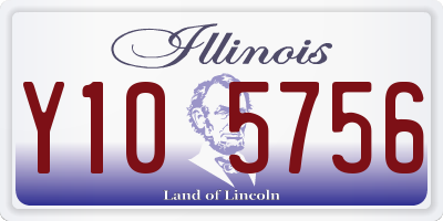 IL license plate Y105756