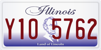 IL license plate Y105762