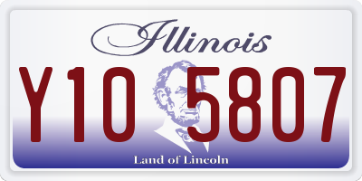 IL license plate Y105807