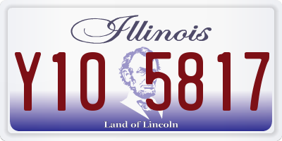 IL license plate Y105817