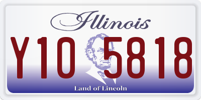 IL license plate Y105818
