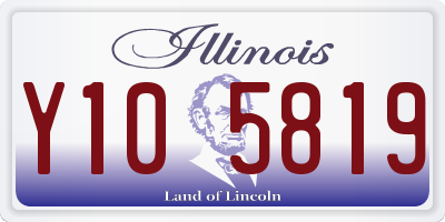IL license plate Y105819
