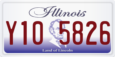 IL license plate Y105826