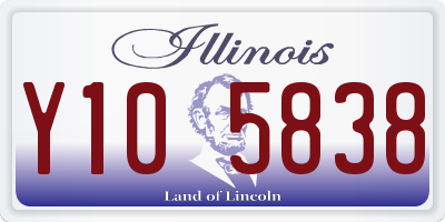 IL license plate Y105838