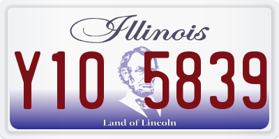 IL license plate Y105839