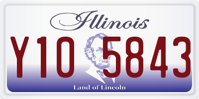 IL license plate Y105843