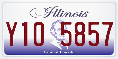 IL license plate Y105857
