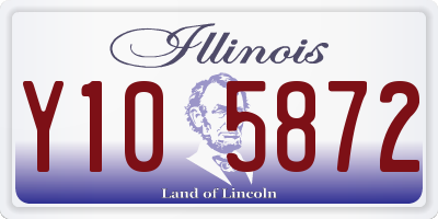 IL license plate Y105872