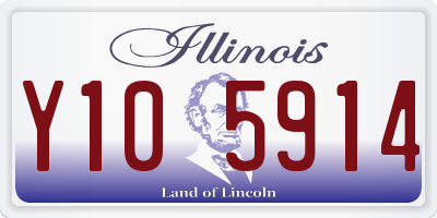 IL license plate Y105914