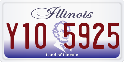 IL license plate Y105925