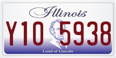 IL license plate Y105938