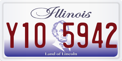 IL license plate Y105942