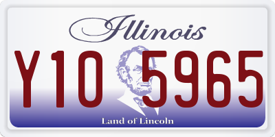 IL license plate Y105965