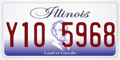 IL license plate Y105968