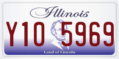 IL license plate Y105969