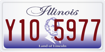 IL license plate Y105977