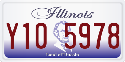 IL license plate Y105978