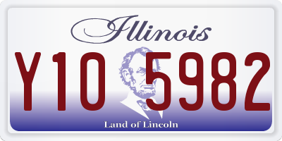 IL license plate Y105982