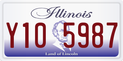 IL license plate Y105987