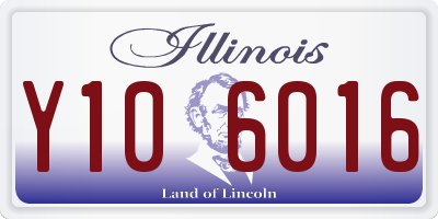 IL license plate Y106016
