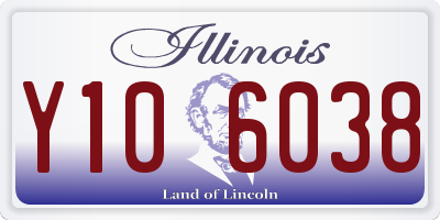 IL license plate Y106038