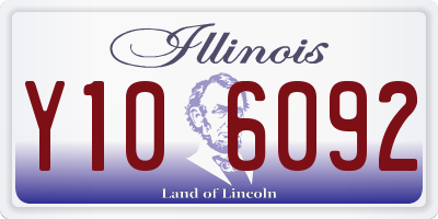 IL license plate Y106092