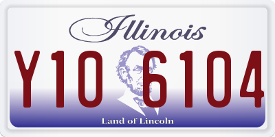 IL license plate Y106104