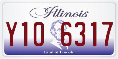 IL license plate Y106317