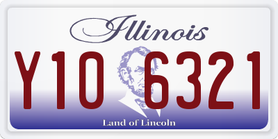 IL license plate Y106321