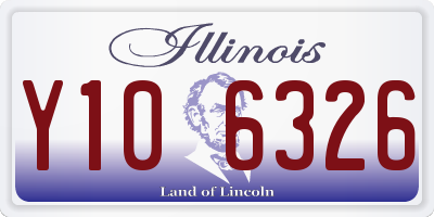 IL license plate Y106326