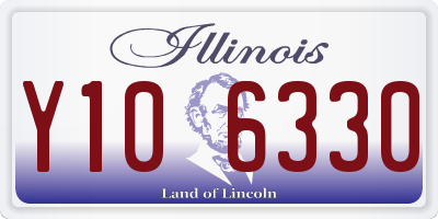 IL license plate Y106330