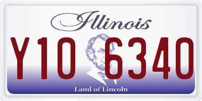 IL license plate Y106340