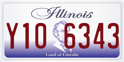 IL license plate Y106343