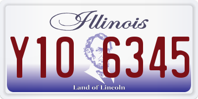 IL license plate Y106345