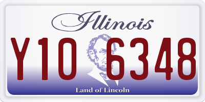 IL license plate Y106348