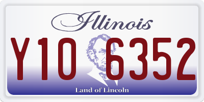 IL license plate Y106352