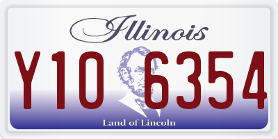 IL license plate Y106354
