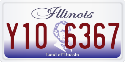 IL license plate Y106367