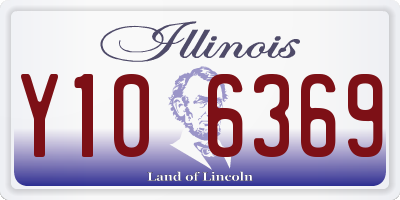IL license plate Y106369