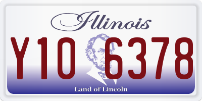 IL license plate Y106378