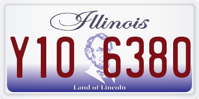 IL license plate Y106380