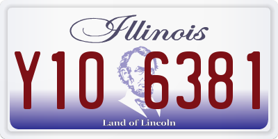 IL license plate Y106381