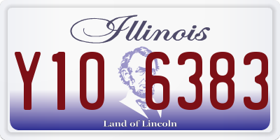 IL license plate Y106383