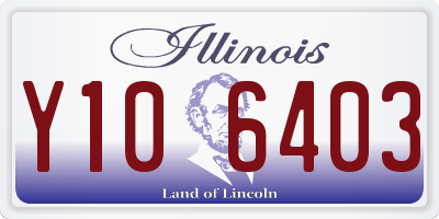 IL license plate Y106403