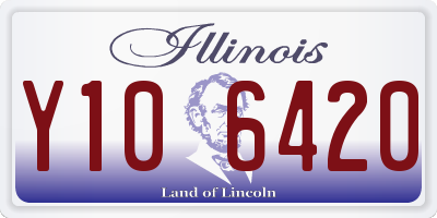 IL license plate Y106420