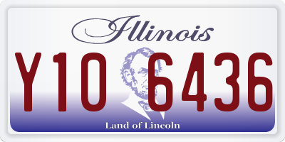 IL license plate Y106436