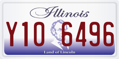 IL license plate Y106496